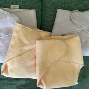 Four Kissa’s Kissaluvs Cotton Blend Cloth Diapers Fitted NWOT